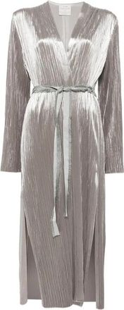 Forte_Forte Wrap Kleedjes - Dames - Wikkelkleedje - Grijs - S - Kleedjes