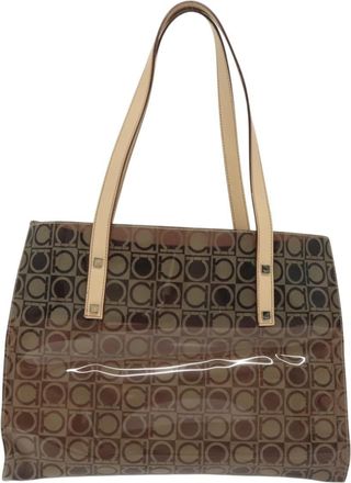 Ferragamo Gancini Tote Vinyl Plastic Tote Bag Bag (Pre-Owned)