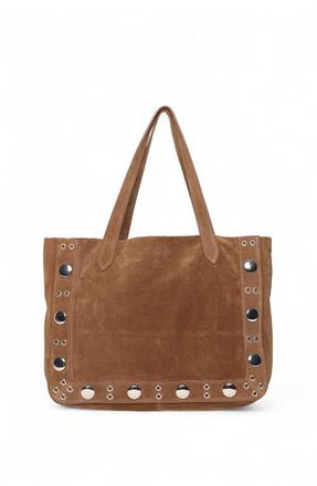 Walter Baker Flynn Studded Tote in Brown Suede Goat at Nordstrom