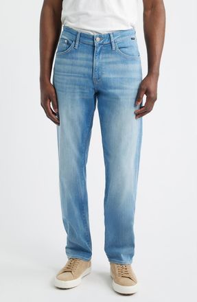 Mavi Zach Straight Leg Jeans in Light Foggy Feather Blu at Nordstrom, Size 29 X 32