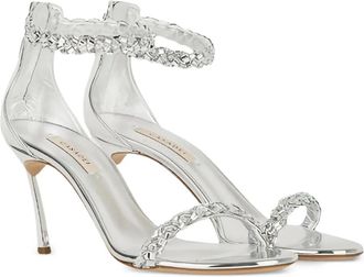 Casadei Starsway crystal-embellished sandals - Silver
