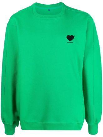 Ader Error logo-print sweatshirt - men - Cotton/Polyester - 2 - Green
