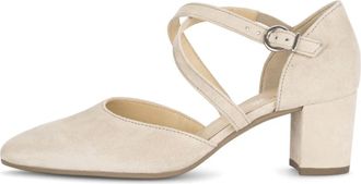Gabor Schoenen, Dames, Beige, 38 1/2 EU, Leer, Eleganter Pump