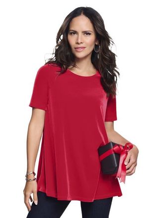 Roaman's Velour Swing Tee in Vivid Red at Nordstrom, Size 24