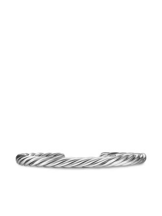 David Yurman sterling silver Cable Cuff bracelet (6mm) - men - Sterling Silver - M