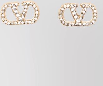 Valentino Garavani crystal embellished heart earrings