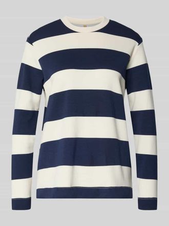 Soyaconcept Sweatshirt mit geripptem Rundhalsausschnitt Modell BARNI in Marine, Gr&ouml;&szlig;e XXL