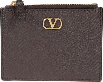 Valentino Garavani VLogo Signature Kaarthouder - Dames - Portefeuilles - Bruin - ONE Size - Accessoires