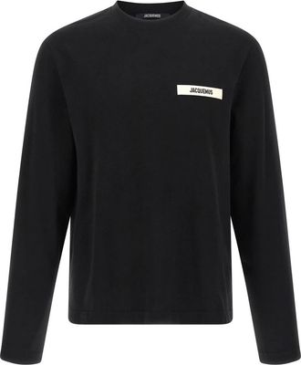 Jacquemus Long Sleeve T-Shirts, male, Black, M, The Gros Grain Long-Sleeve T-shirt