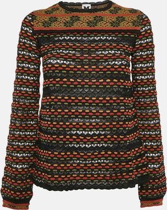 M Missoni Multicolor Pointelle Knit Top