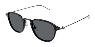 Montblanc MB0155S Asian Fit 008 Mens Sunglasses Black Size 51