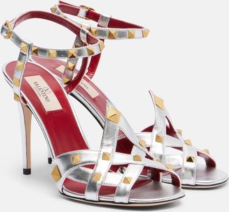 Valentino Garavani Rockstud metallic leather sandals