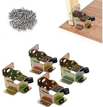 OEM Piezas De Soportes Plegables Con Bloqueo Para Patas De Mesa O Cama, De 75 X 60 X 55 Mm, Con 40 Tornillos