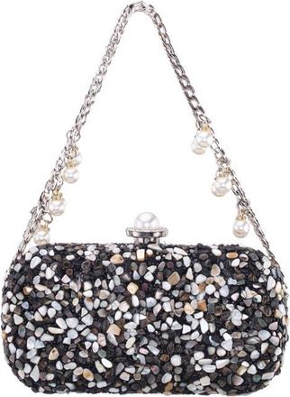 Nina Harmony Embellished Clutch in Black Multi at Nordstrom