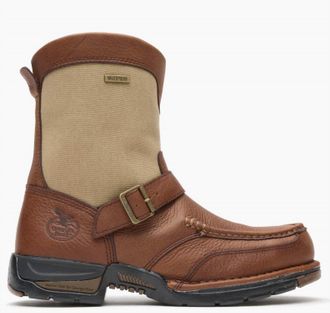 Georgia Boot Mens Athens Waterproof Side-Zip Boot In Brown