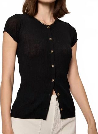 Sanctuary Soft Focus Rib Top In Black