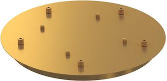 Top-Light Rosone Tondo Metallo Ottone Satinato 5 Fori D40Cm