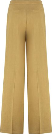 Pinko Womens Beige Linen Straight Trousers