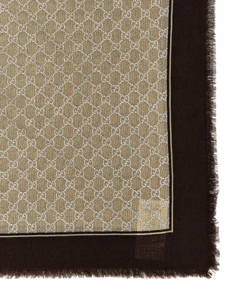 Gucci GG Lam&eacute; Jacquard Scarf - Beige