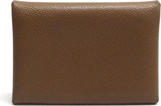 Hermès Brown Marron Epsom Leather Coin Purse/Coin Case (Pre-Owned)
