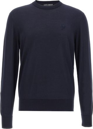 Dolce & Gabbana Navy Blue Crewneck Logo Sweater