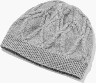 Talbots Metallic Cashmere Beanie - Grey Sky Heather/Silver - 001 Talbots