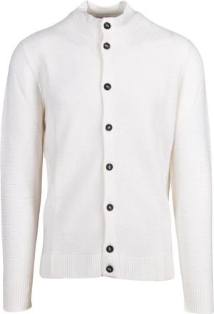 KANGRA Giubbino a lupetto con bottoni - Heren - Vesten - Beige - L - Wol - Truien & Vesten