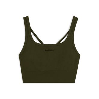 Freddy Top sportivo seamless supporto medio con inserti a costine