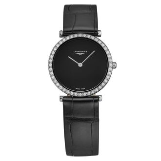 Longines La Grande Classique Diamond Black Dial Ladies Watch L45230502