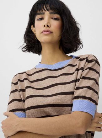 Icone Womens Contrasting trim striped sweater