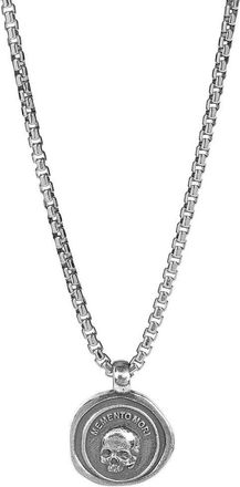 Degs & Sal Mens Sterling Silver Memento Mori Medallion Necklace at Nordstrom