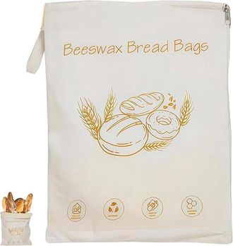 OEM Bolsas De Pan De Cera De Abeja, Bolsas De Pan De Algod&oacute;n Con Cera De Abeja, Materiales Naturales, Resistentes Al Agua Y Al Aceite, 43 X 33 Cm