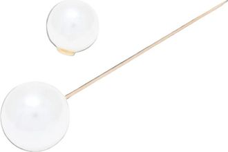 Emporio Armani Broche met parelmoer-effect bolletjes - Dames - Broches - Wit - ONE Size - Polyester - Accessoires