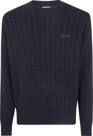 Kenzo Sweater Cable Knit Kenzo Signature