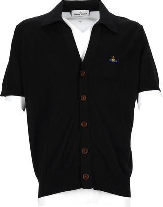 Vivienne Westwood Neutrals Slim Fit Cardigan Polo Shirt