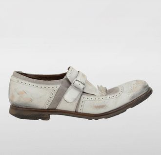 Churchs Monk Strap Churchs in pelle invecchiata con motivo brogue