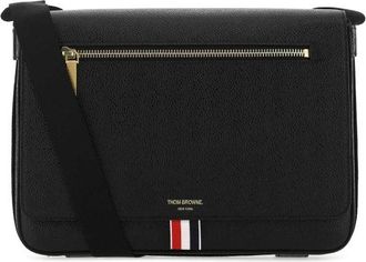 Thom Browne Black Leather Crossbody Bag