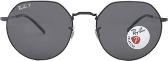 Ray-Ban Ray Ban Jack Polarized Black Irregular Unisex Sunglasses RB3565 002/48 55