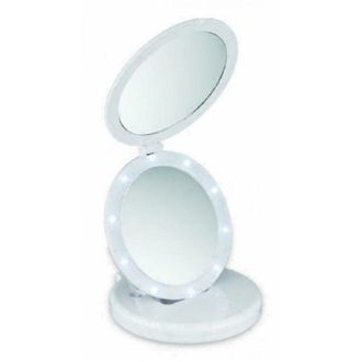 Trade Shop Trade Shop - Doppio Specchio Eclipse Con Led Ingrandimento 5x Make Up Trucco Donna