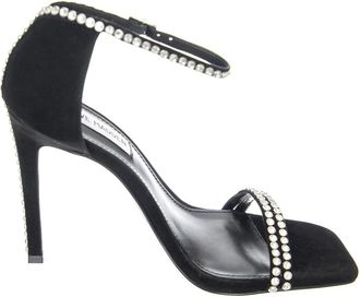 Steve Madden Sandalen met hoge hak - Dames - Sandalen met hakken - Zwart - 40 EU - Leer - Schoenen