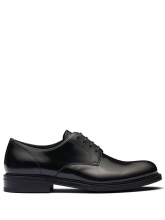 Prada Derby con logo goffrato - Nero