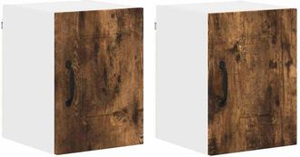 vidaXL Kitchen Cabinet Kalmar 2 pcs Smoked Oak 30 x 31 x 40 cm vidaXL