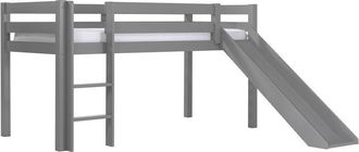 M&S Collection M&s - Cama De Media Altura 90x200 Con Tobog&aacute;n Y Somier Vipack Pino Gris