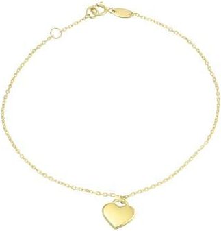 Candela Jewelry 10K Gold Heart Charm Bracelet at Nordstrom Rack