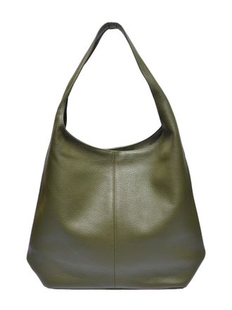Anna Luchini Khaki Rundleer Tas
