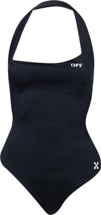 Off-white Off White Dameszwempak met halternek en logo (Zwart, Wit)