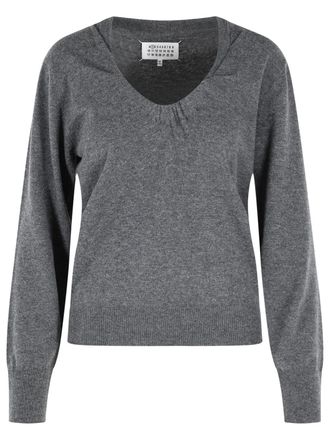 Maison Margiela Twist Grey Virgin Wool Sweater
