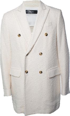 Amiri white boucle blazer