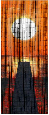 WENKO Cortina De Bamb&uacute; Puesta De Sol Dormitorio Ventana Universal Opaco