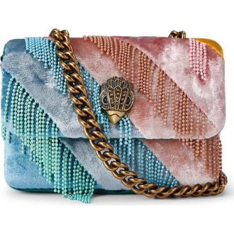 Kurt Geiger Nano Kensington Fringe Convertible Crossbody Bag in Pink Multi at Nordstrom Rack